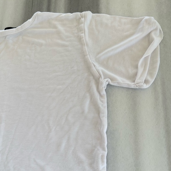 White Crop T-Shirt Size US0 NEW - Picture 4 of 6